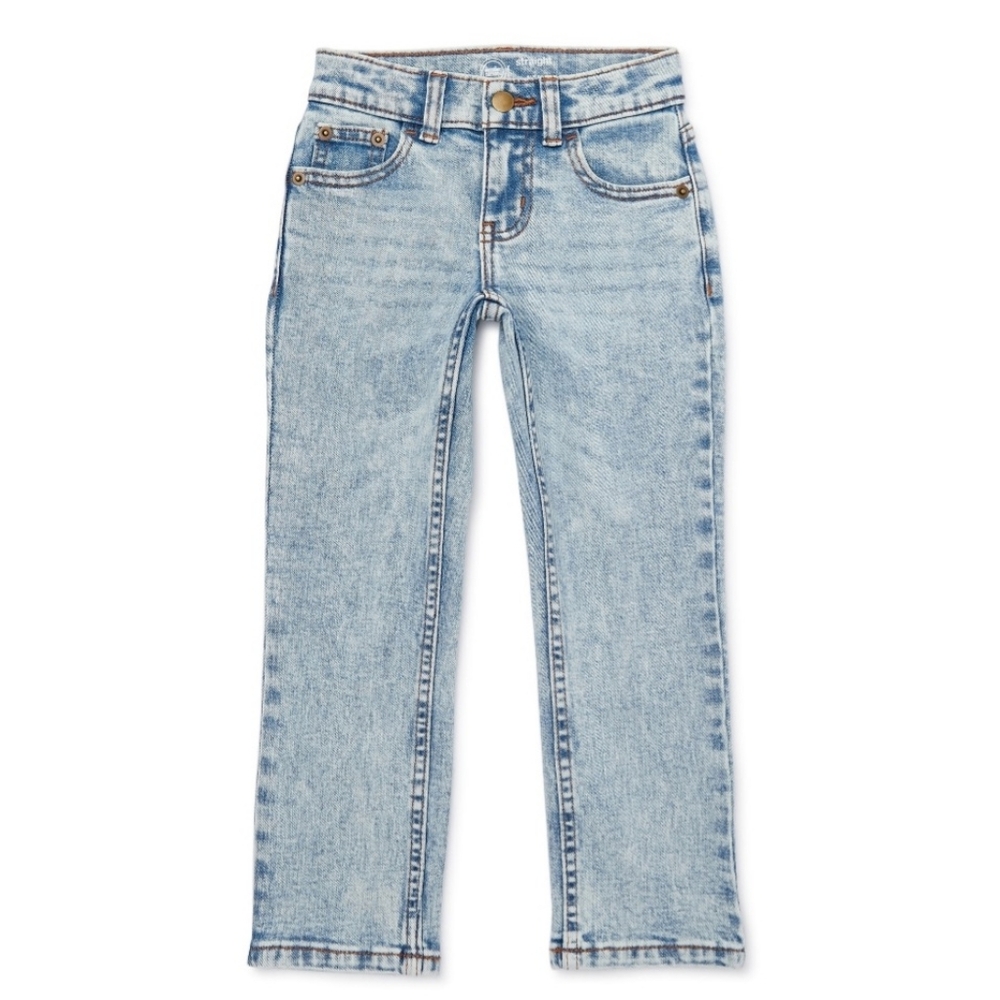NWT Wonder Nation Boys sz 7 Light Acid Wash Vintage Straight Leg Denim Jeans